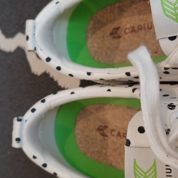 Cariuma White Polka Dot Canvas Oca Low Sneakers Women's 10 - Picture 14 of 15